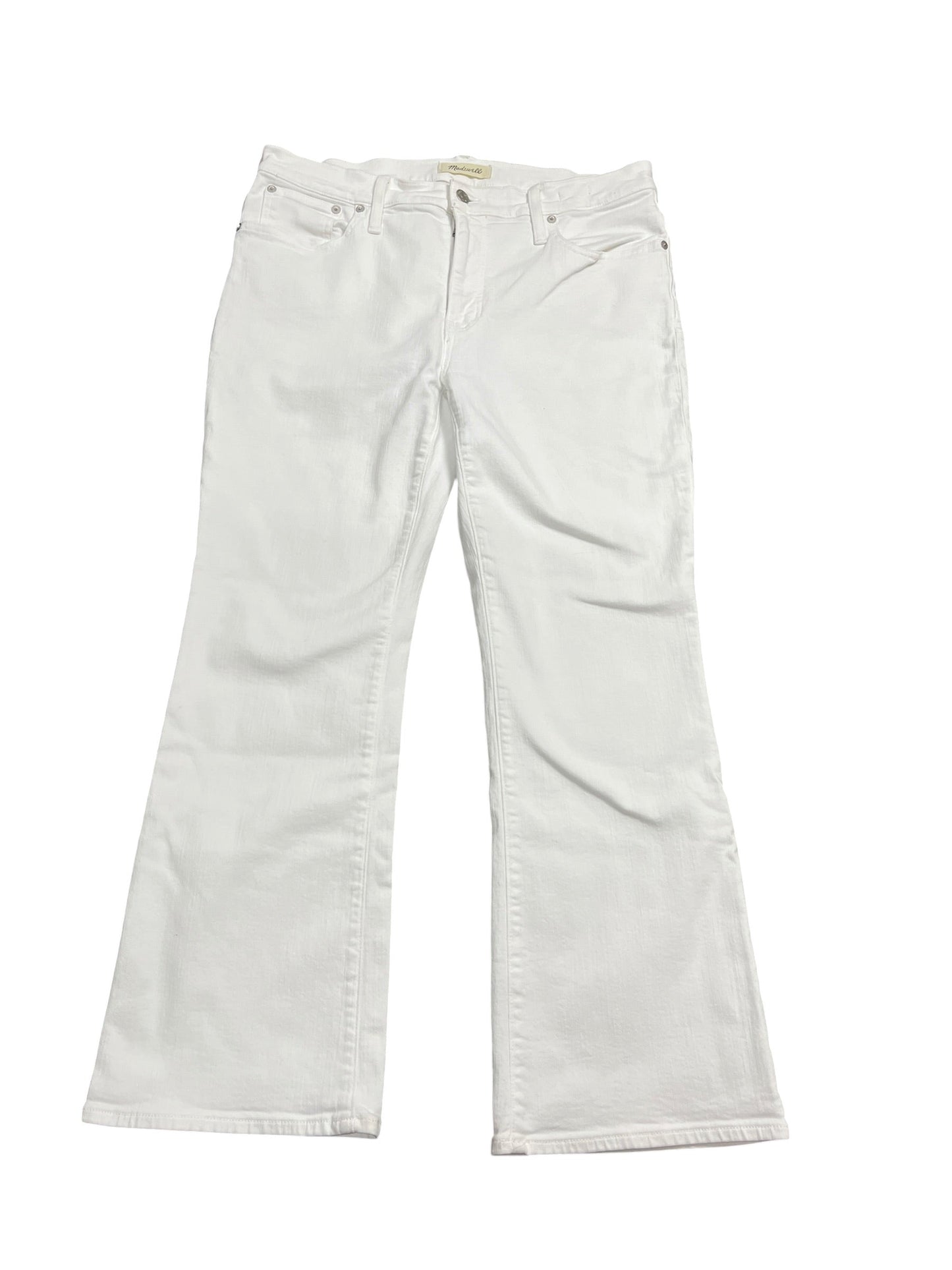 Jeans Flared By Madewell In White Denim, Size:12