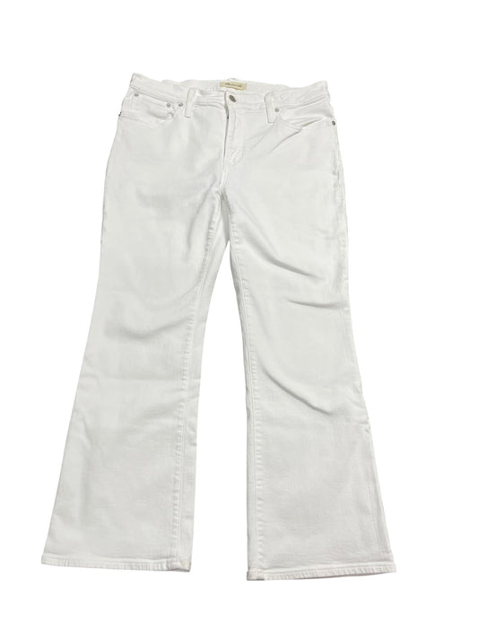 Jeans Flared By Madewell In White Denim, Size:12