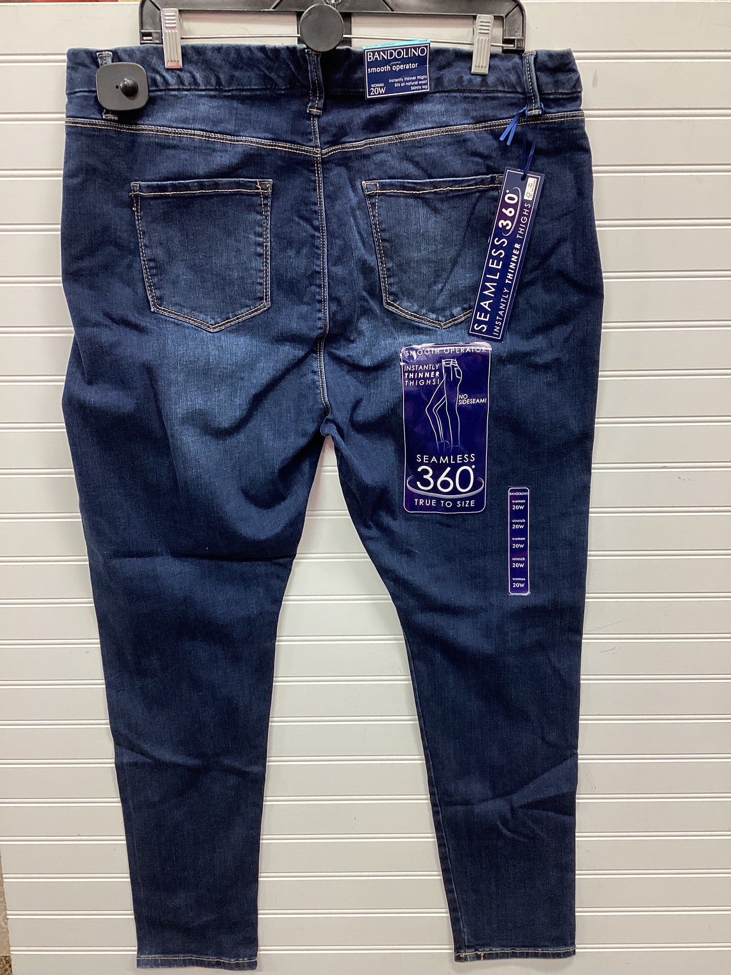 Jeans Skinny By Bandolino In Blue Denim, Size:20