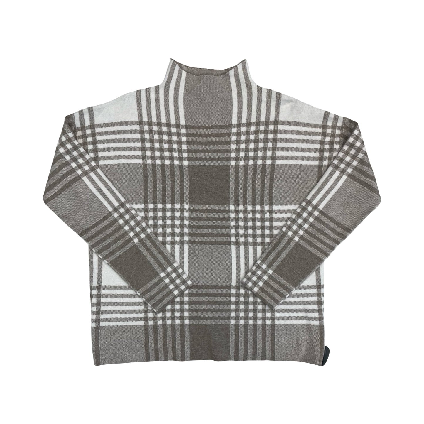Sweater By Max Studio In Brown & White, Size:Xl