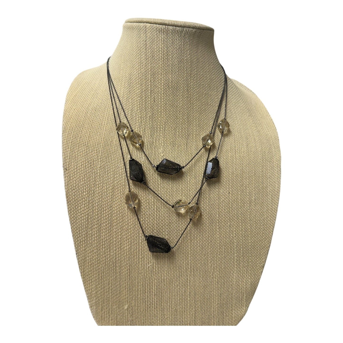 Necklace Layered  In Black