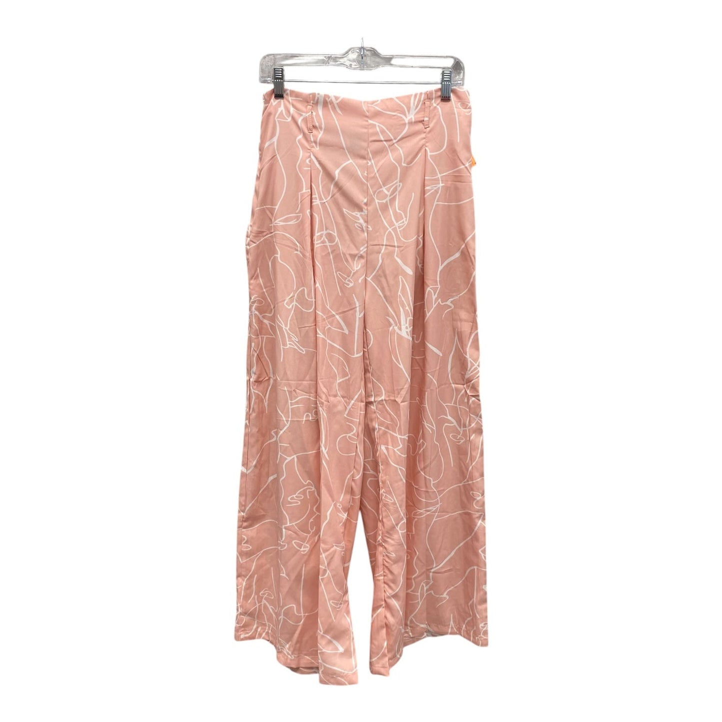 Pants Wide Leg By Shein In Pink, Size:L (12)