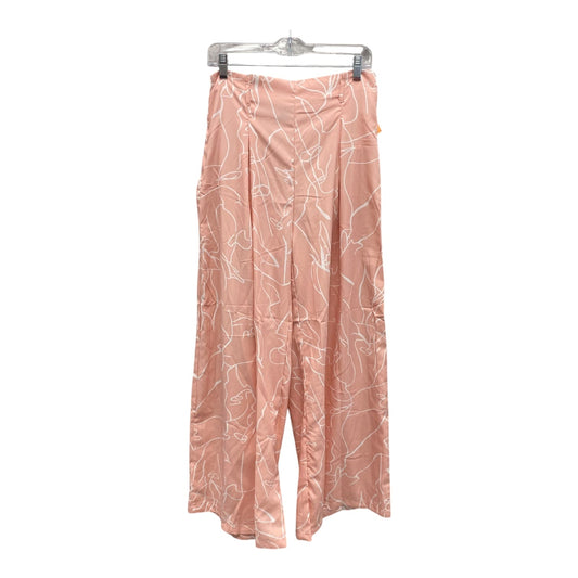Pants Wide Leg By Shein In Pink, Size:L (12)