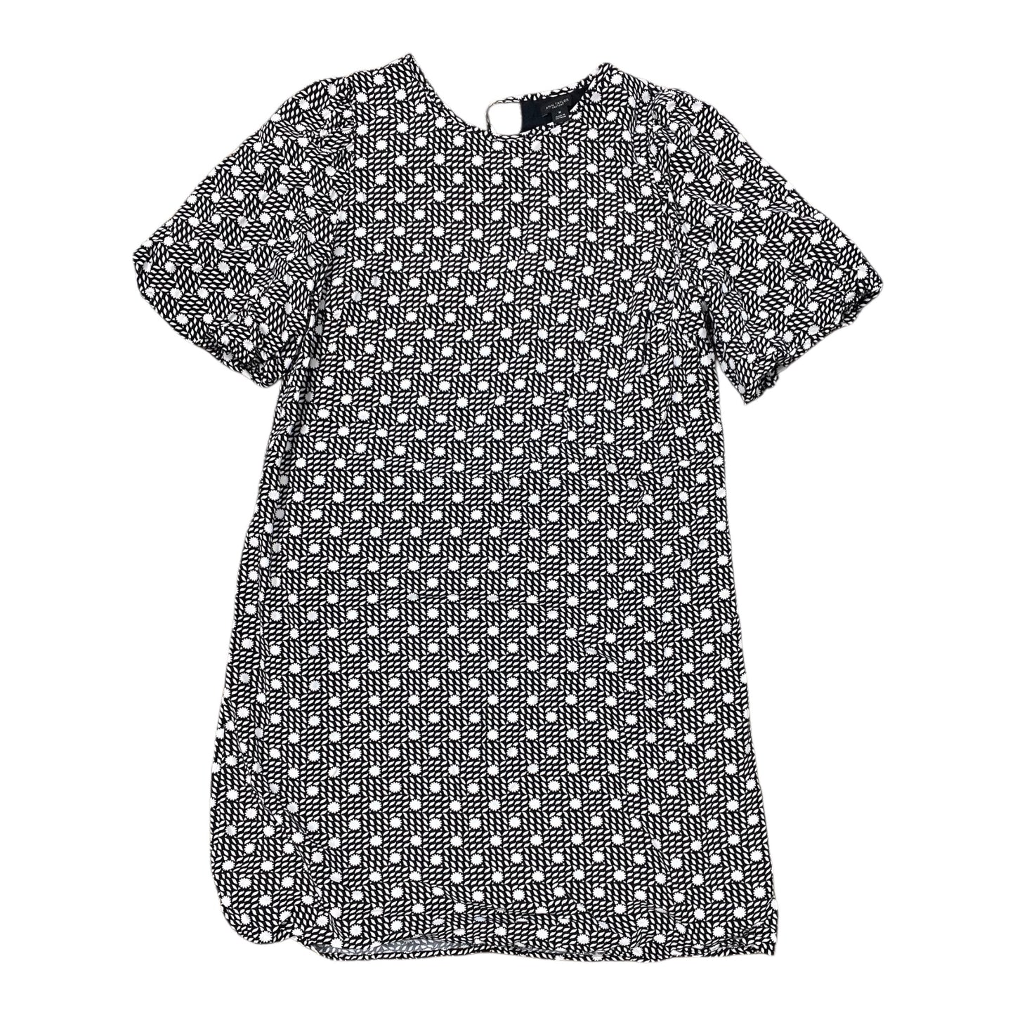 Dress Work By Ann Taylor In Black & Cream, Size:M