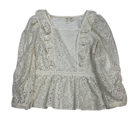 Top 3/4 Sleeve By Meadow Rue In Cream, Size:Xs