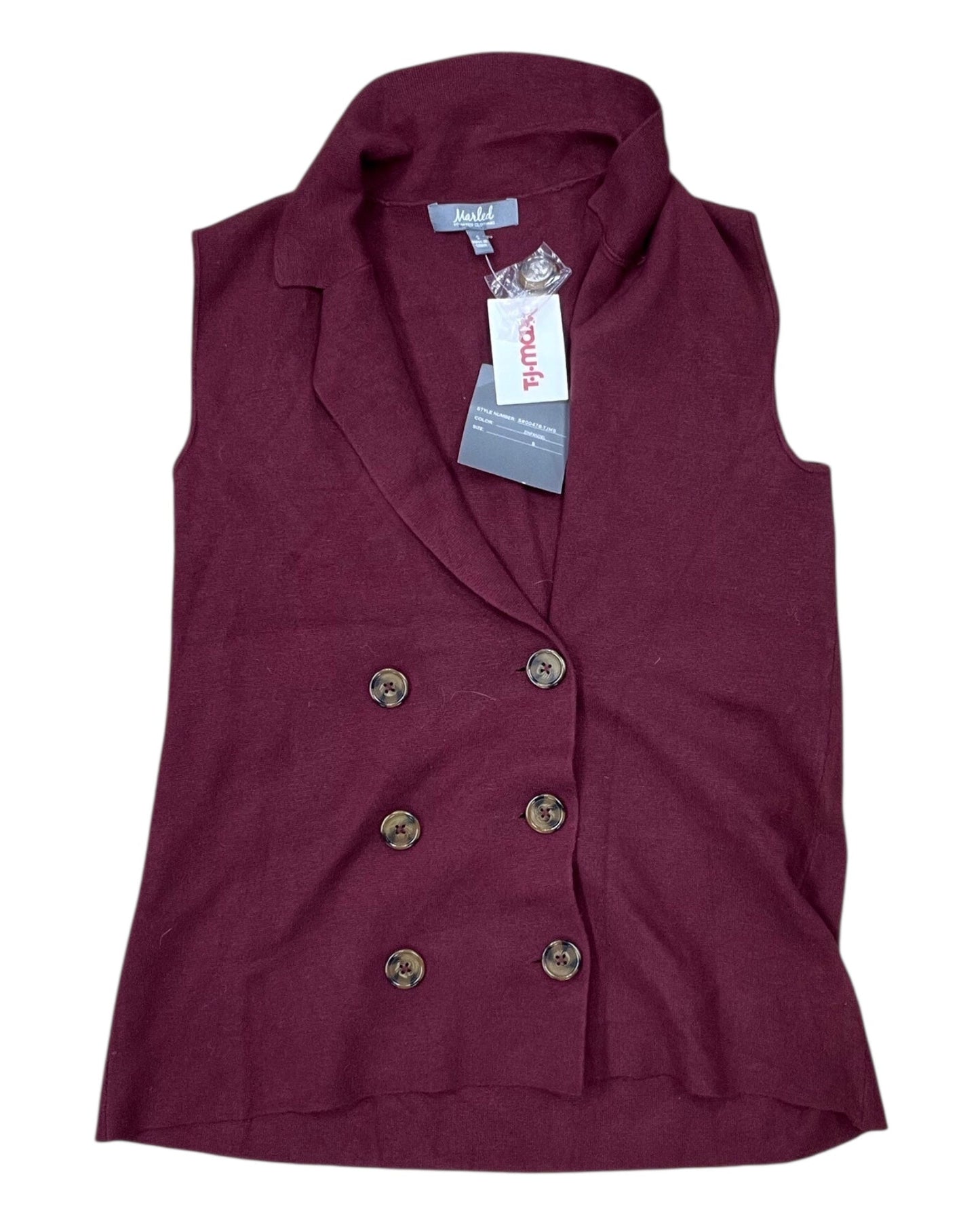 Vest Sweater By Marled In Maroon, Size:S