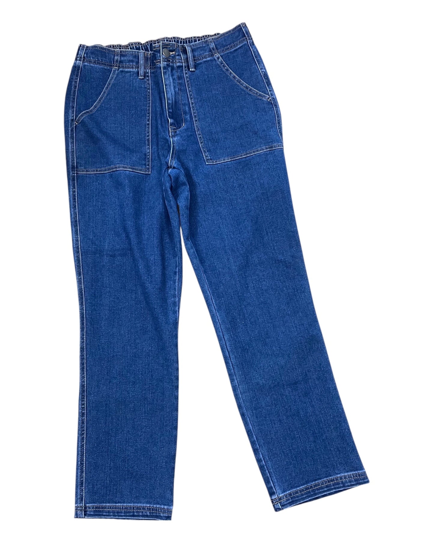 Jeans Wide Leg By Knox Rose In Blue Denim, Size:M