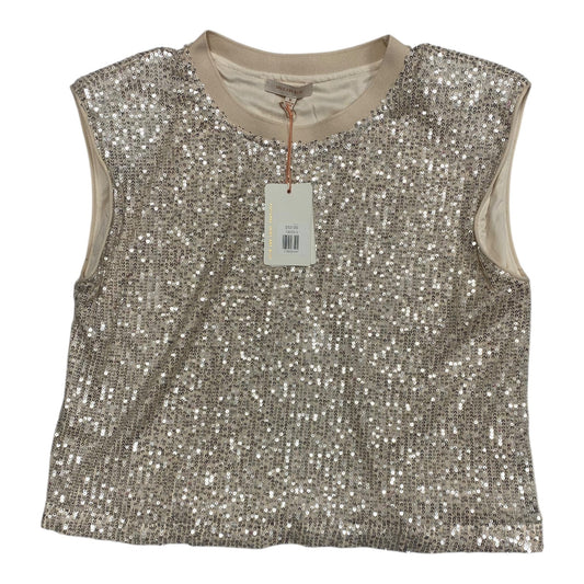 Top Sleeveless By Skies Are Blue In Cream, Size:M