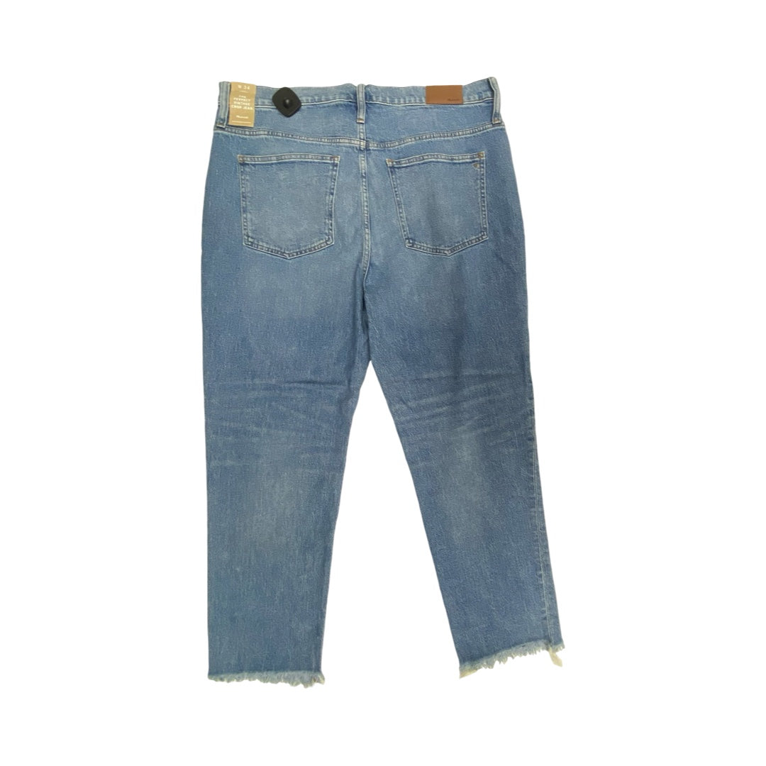 Jeans Cropped By Madewell In Blue Denim, Size:18