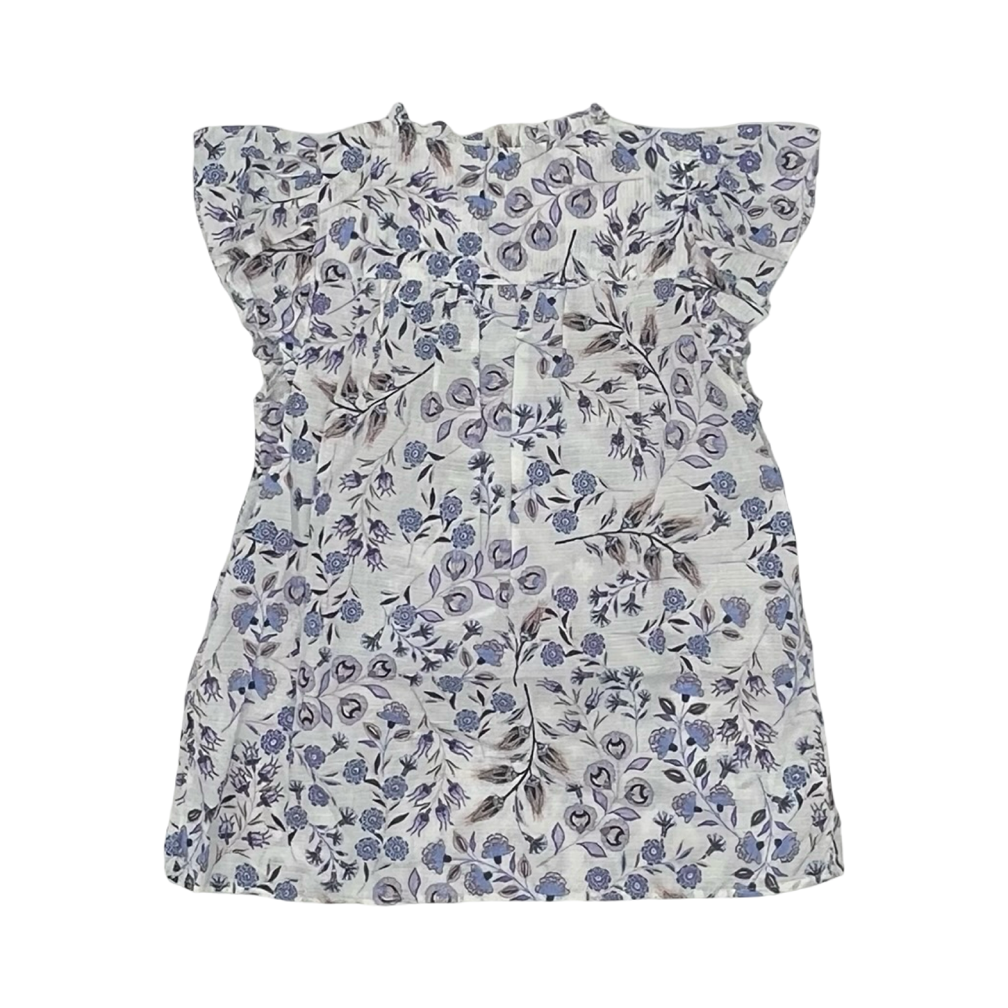 Blouse Sleeveless By Loft In Blue & White, Size:Xs