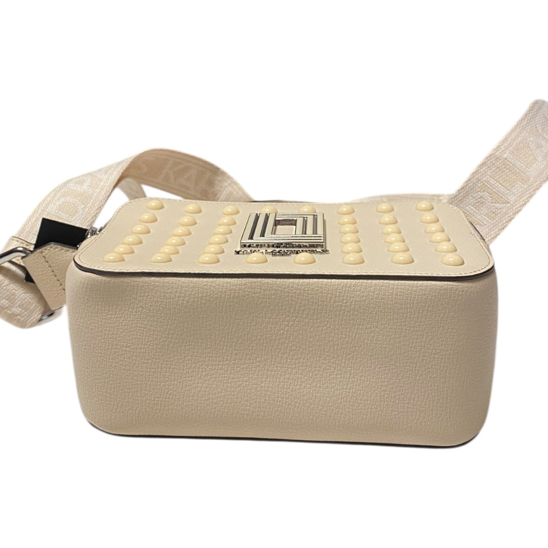 Handbag Designer By Karl Lagerfeld In Cream, Size:Small