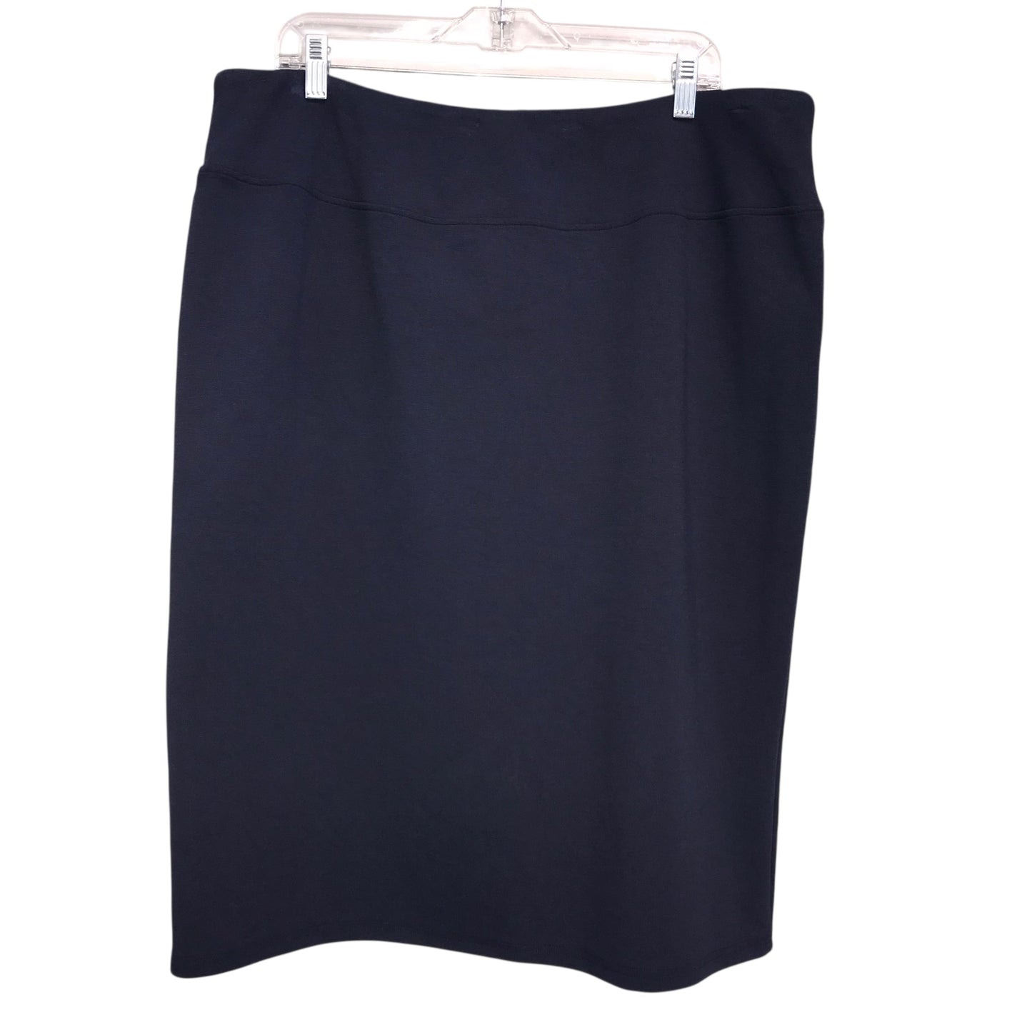 Skirt Midi By ZM In Navy, Size:3X