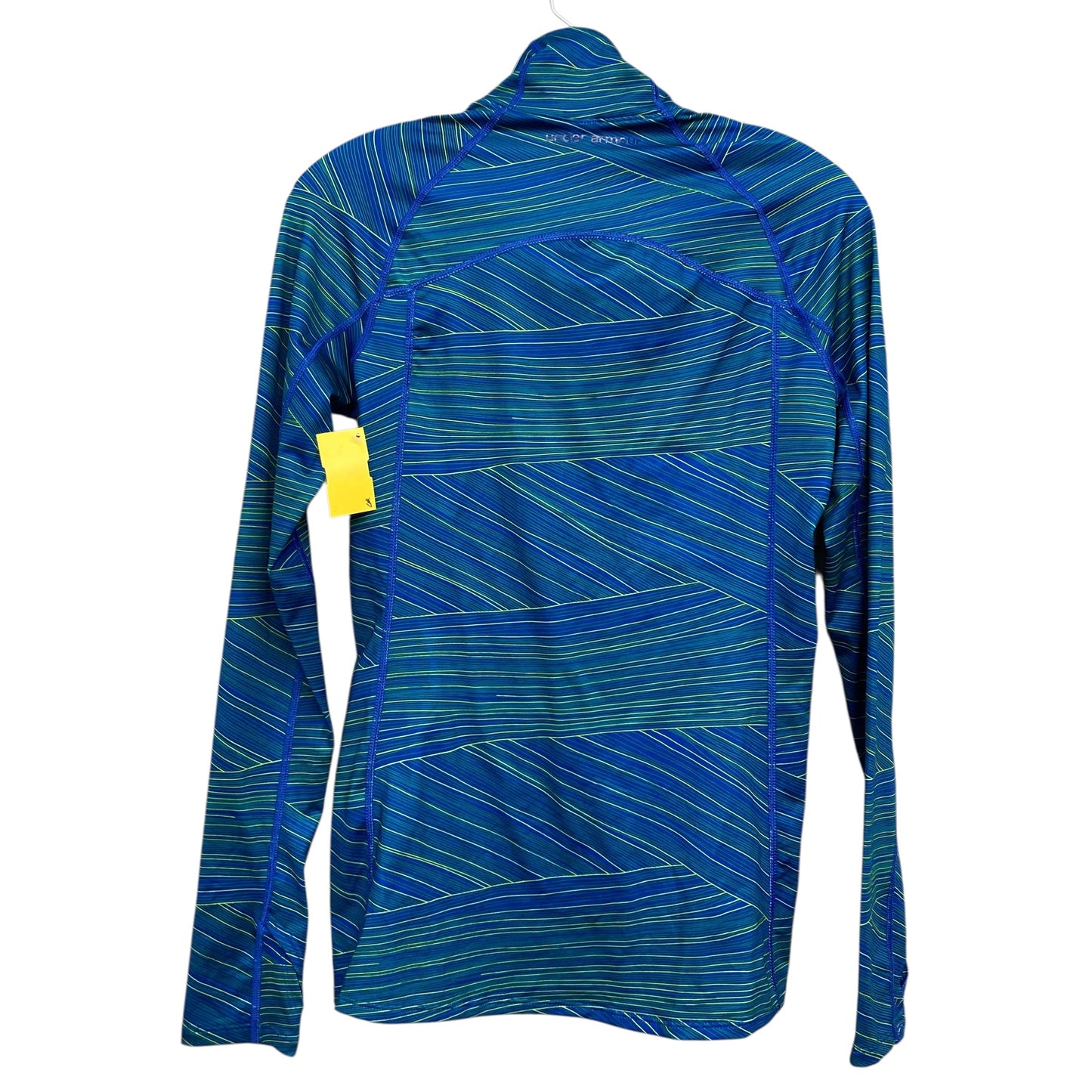 Athletic Top Ls Collar By Under Armour In Blue & Green, Size:S