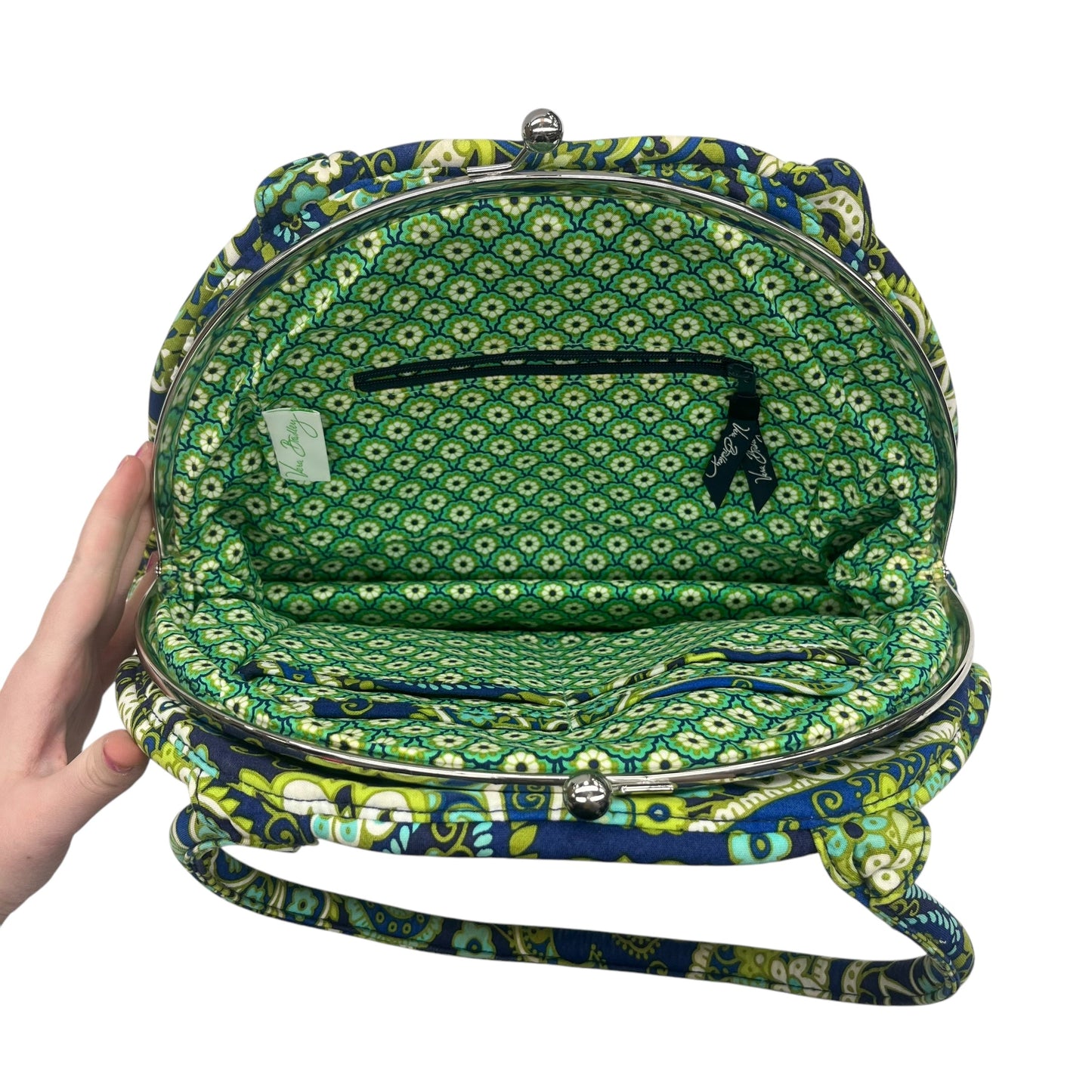 Handbag By Vera Bradley In Blue & Green, Size:Medium