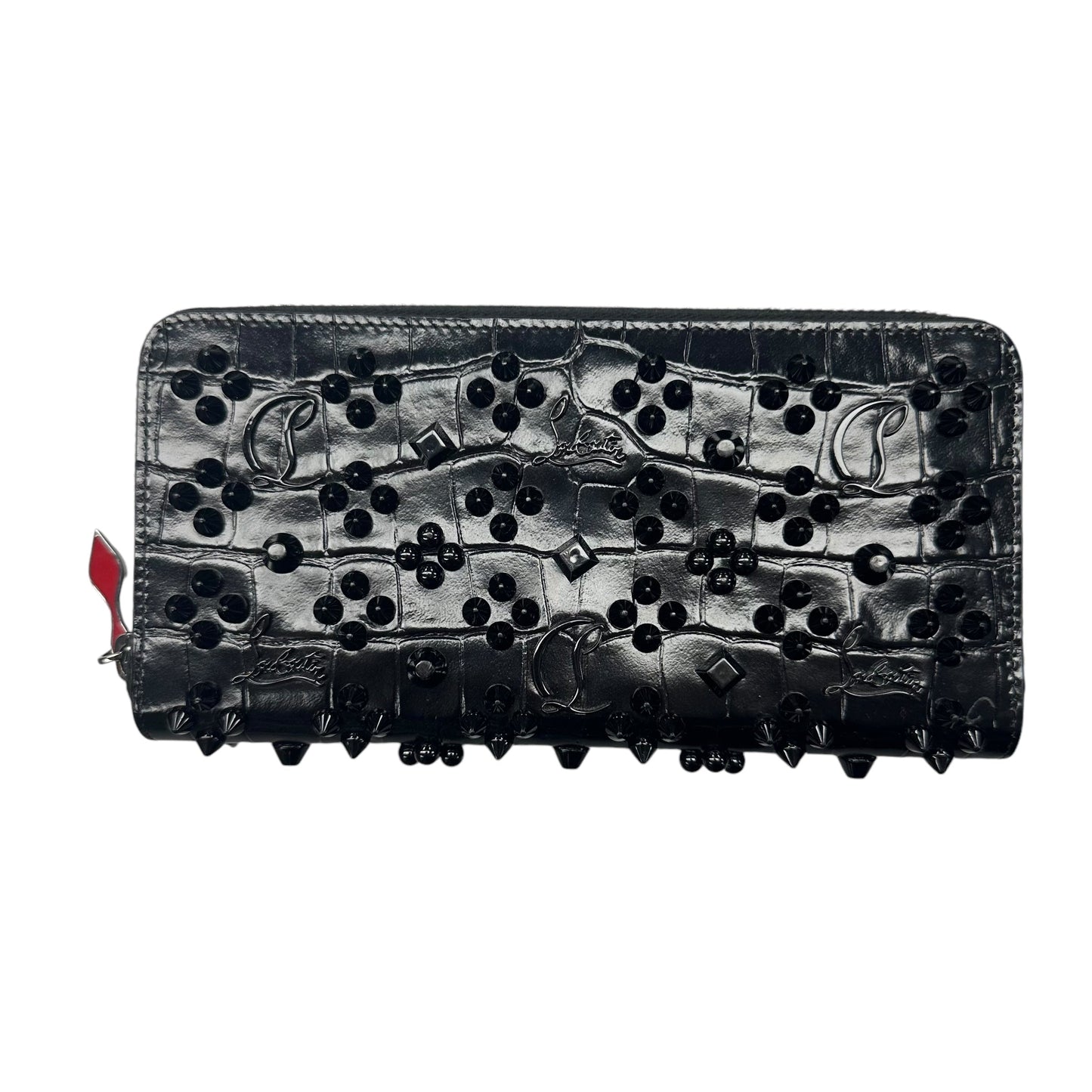 Wallet Luxury Designer By Christian Louboutin In Black, Size:Medium