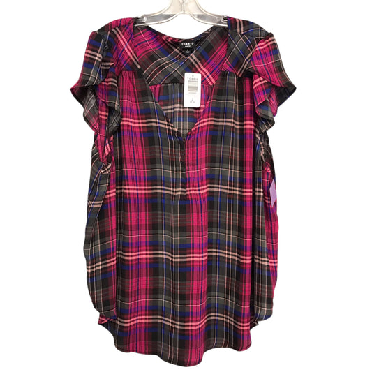 Top Sleeveless By Torrid In Plaid Pattern, Size:3X