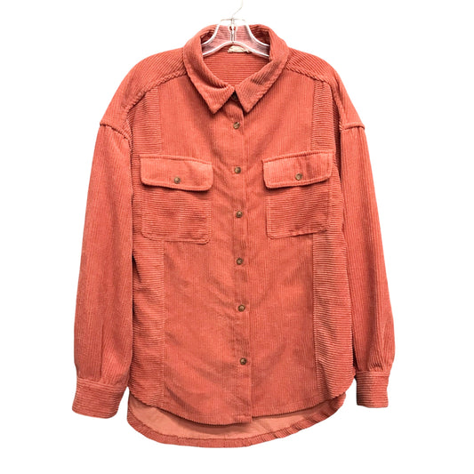 Jacket Shirt By Altard State In Orange, Size:L