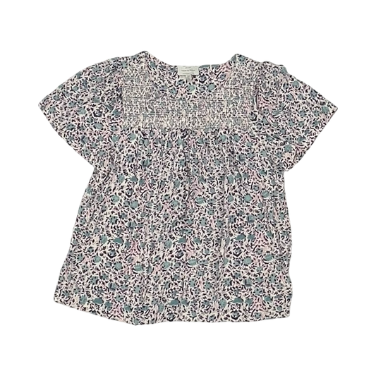 Blouse Ss By Lucky Brand In Blue & White, Size:S