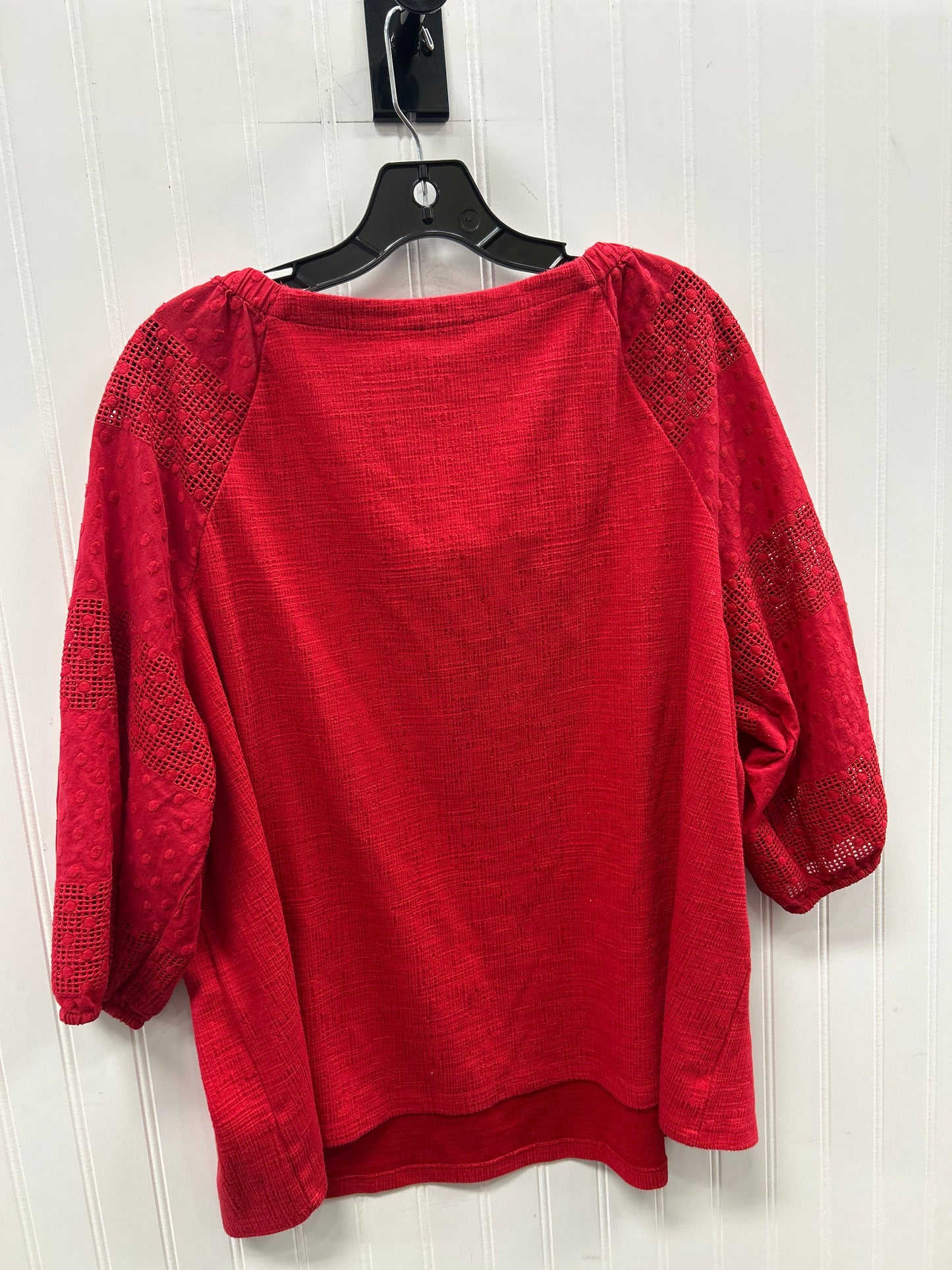 Top Ls By Talbots In Red, Size:3X