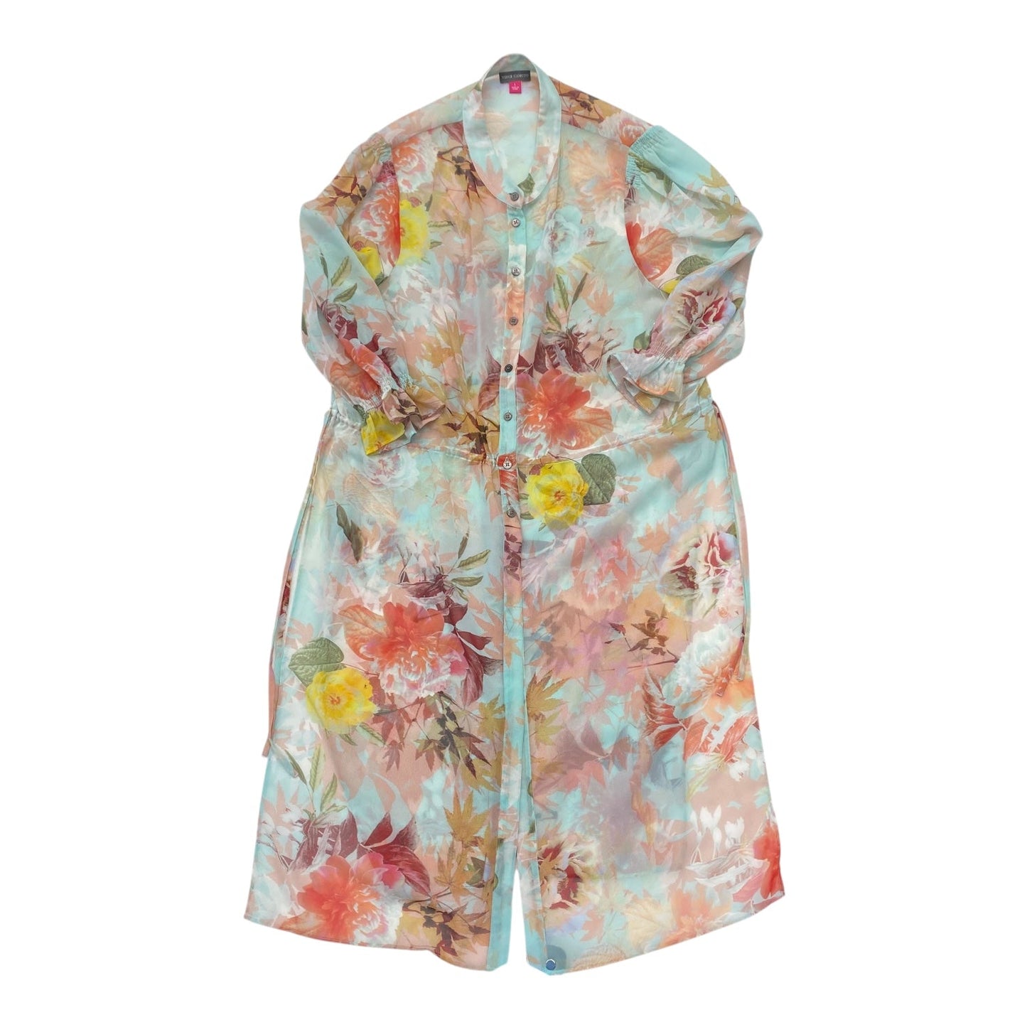 Tunic Ls By Vince Camuto In Floral Print, Size:L