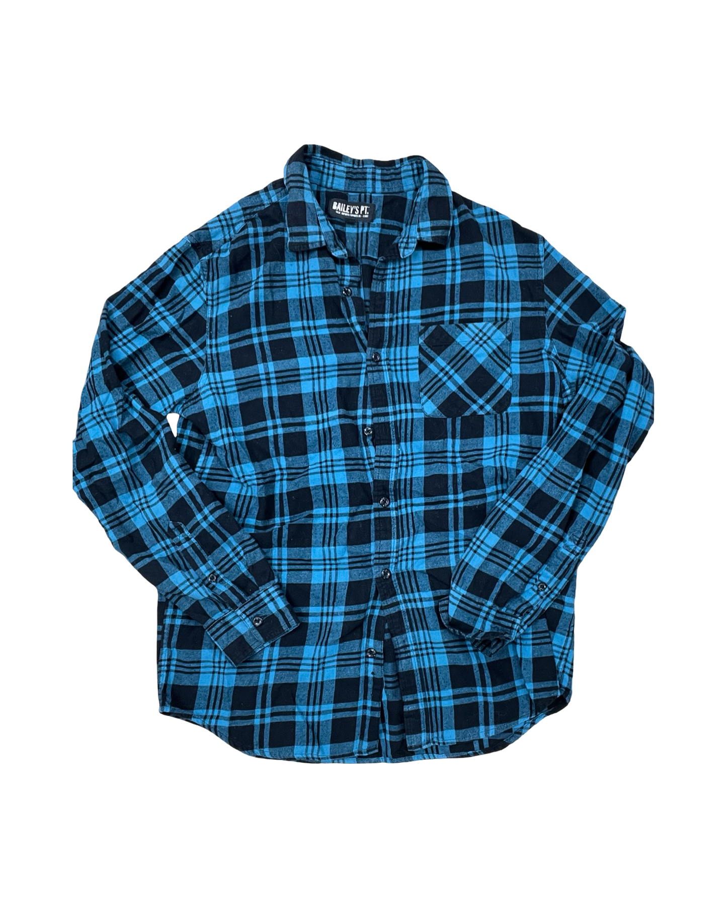 Blouse Ls By Clothes Mentor In Black & Blue, Size:M