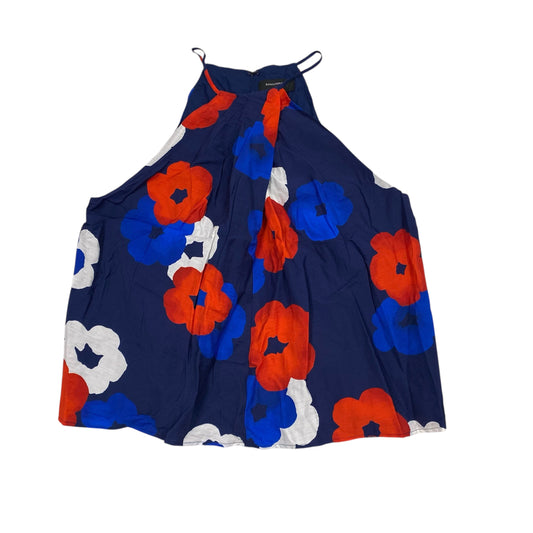 Top Sleeveless By Banana Republic In Blue Red & White, Size:L