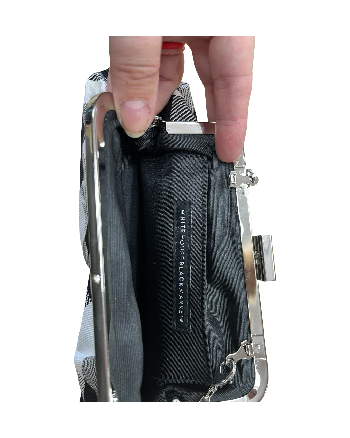 Handbag By White House Black Market In Black & White, Size:Small