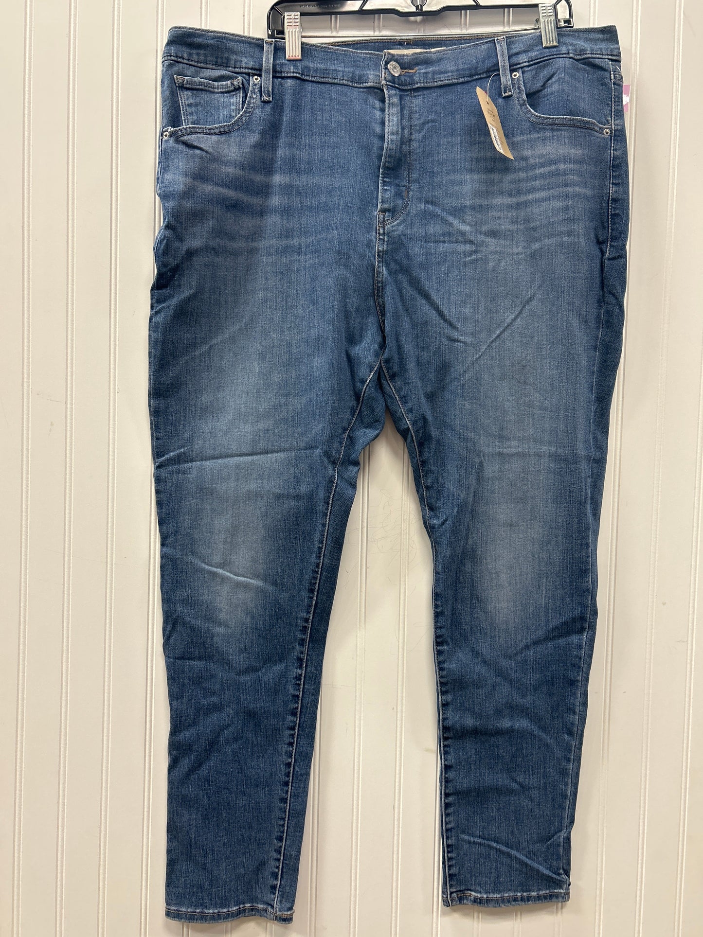 Jeans Skinny By Levis In Blue Denim, Size:22