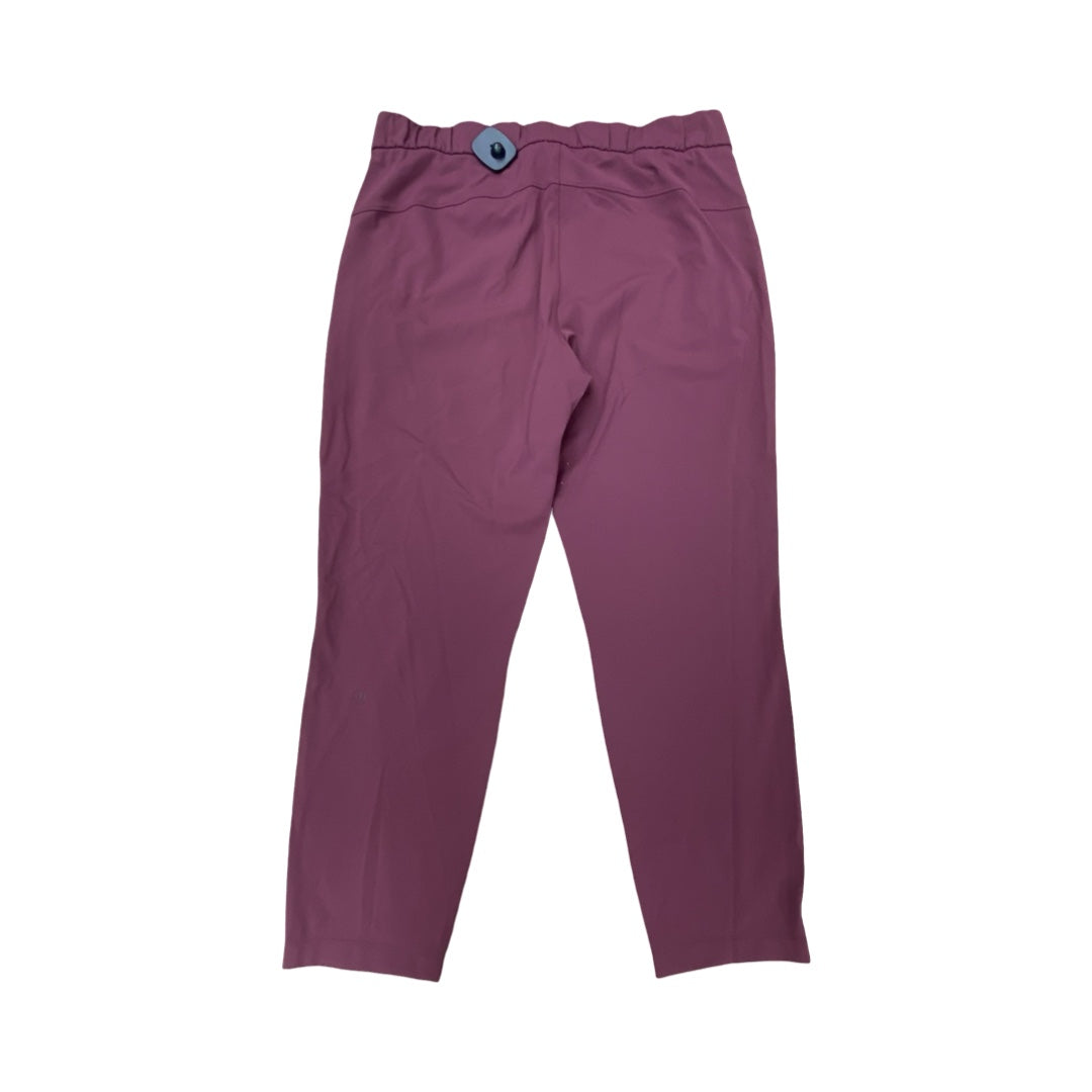 Athletic Pants By Lululemon In Maroon, Size:10