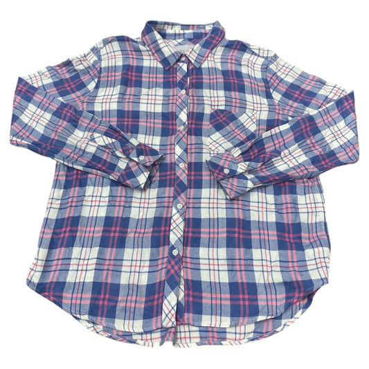 Top Ls By Rails In Plaid Pattern, Size:L