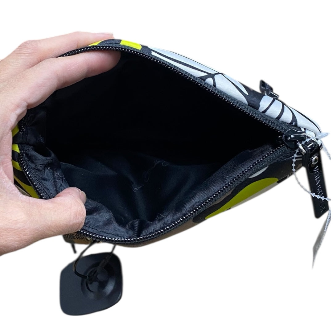 Makeup Bag By Vera Bradley In Grey & Yellow, Size:Medium