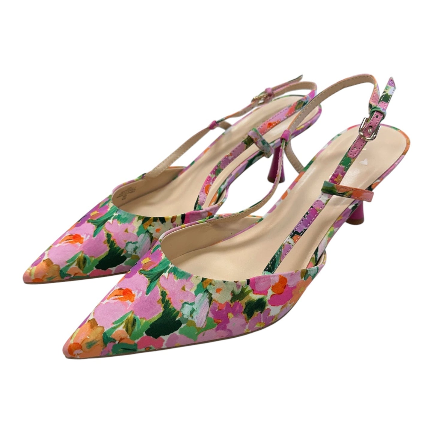 Shoes Heels Kitten By Nine West In Floral Print, Size:10