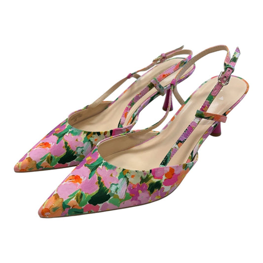 Shoes Heels Kitten By Nine West In Floral Print, Size:10