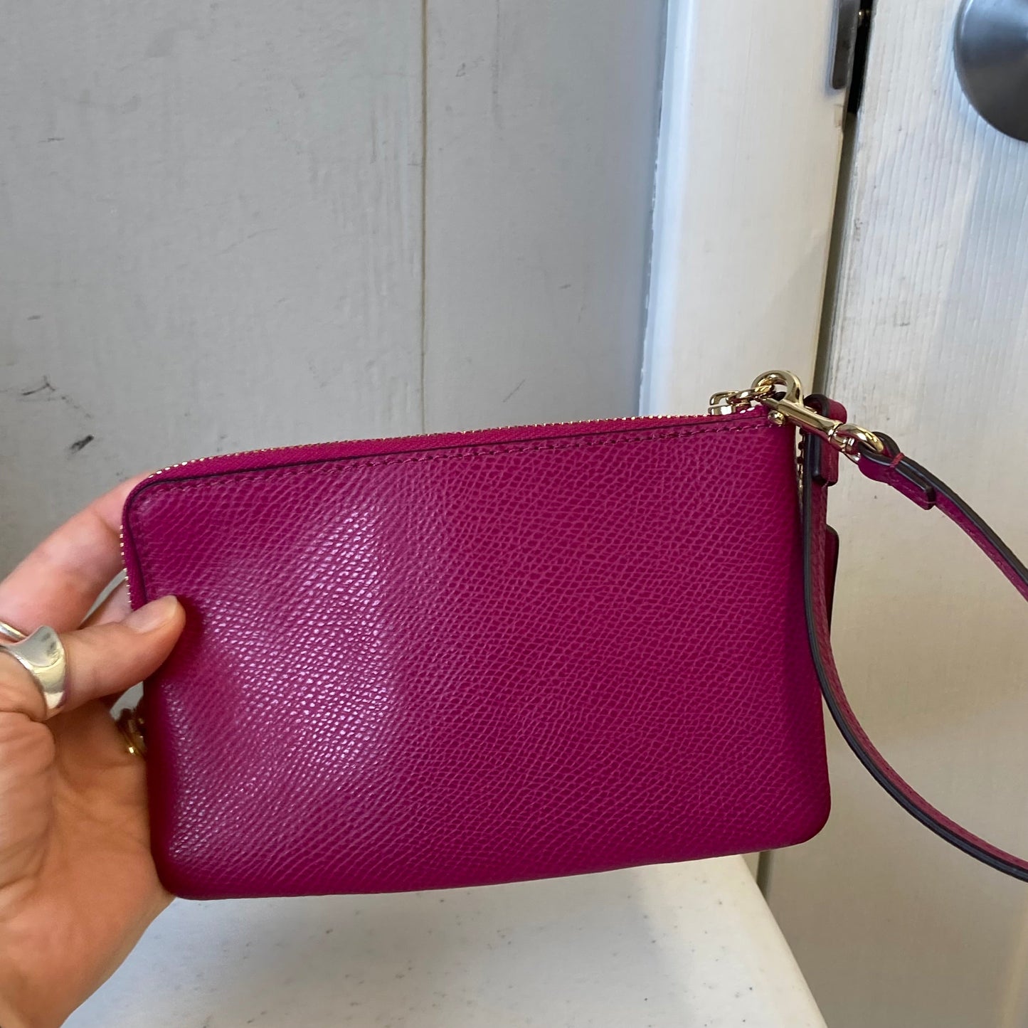 Wristlet Designer By Coach In Pink, Size:Small