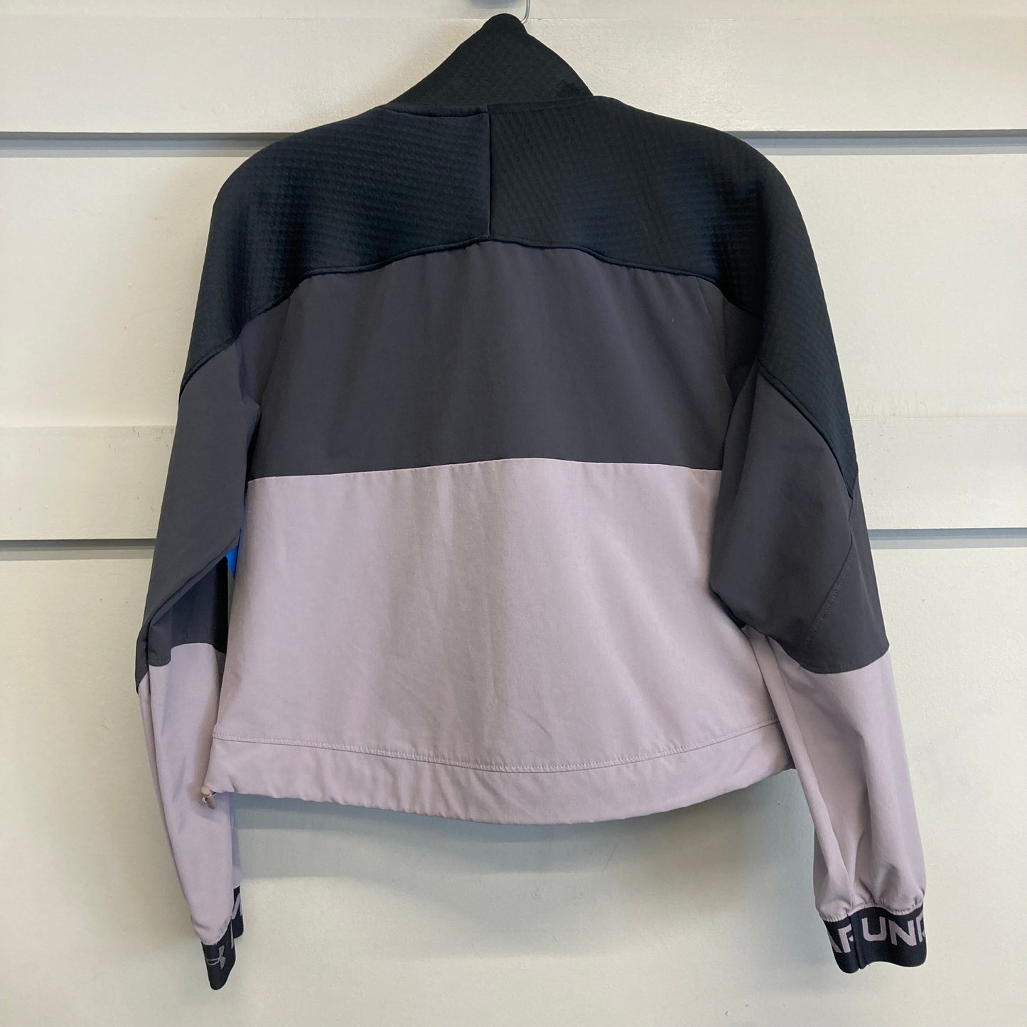 Athletic Jacket By Under Armour In Black & Grey, Size:Xs