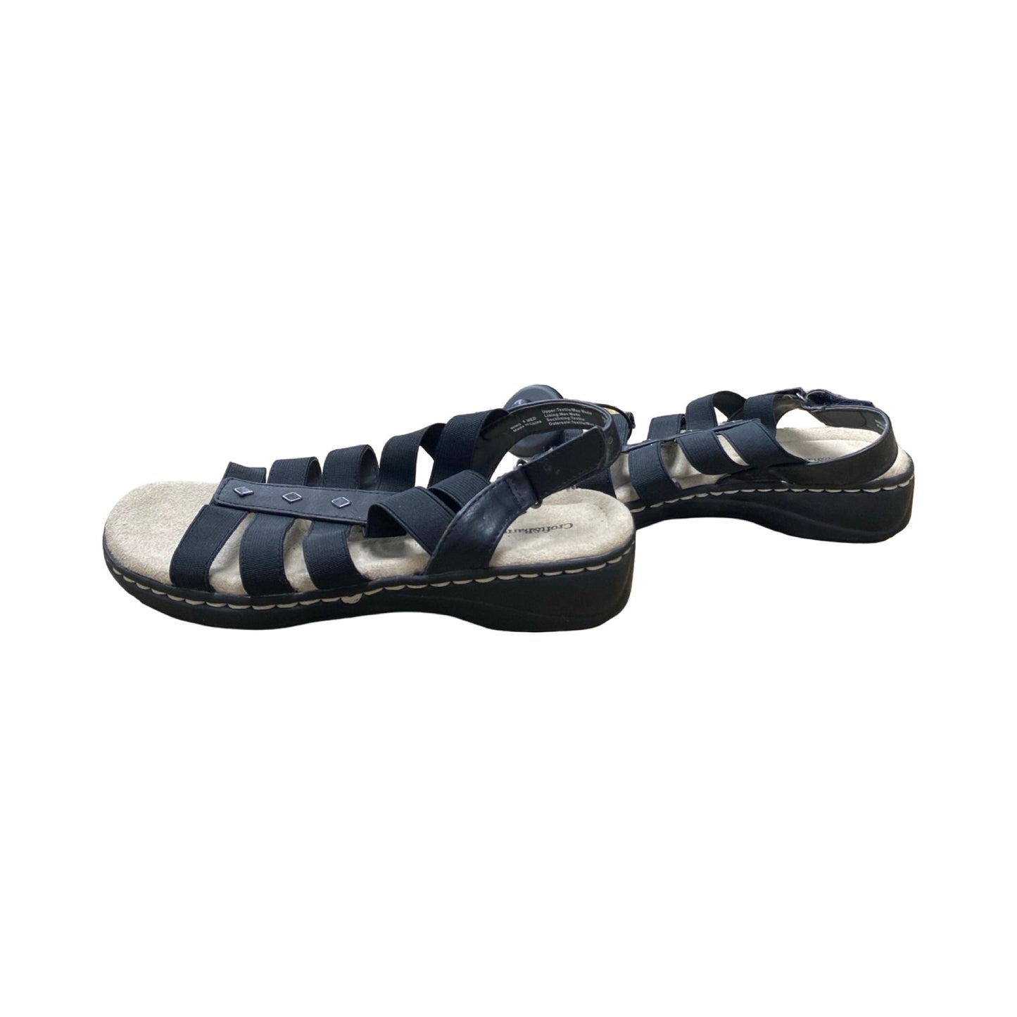 Sandals Flats By Croft And Barrow In Black, Size:6