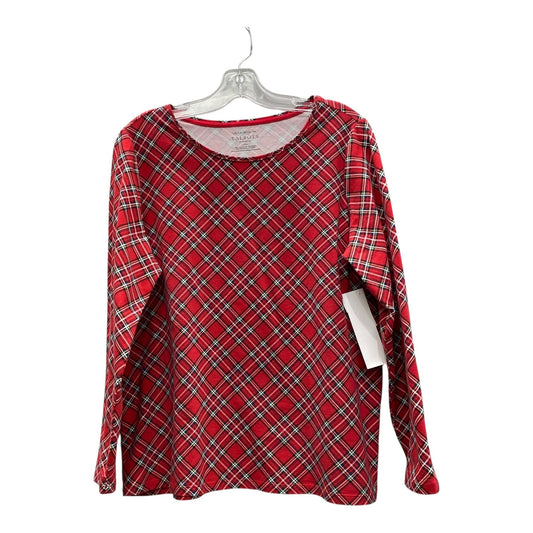 Top Ls By Talbots In Red, Size:1X