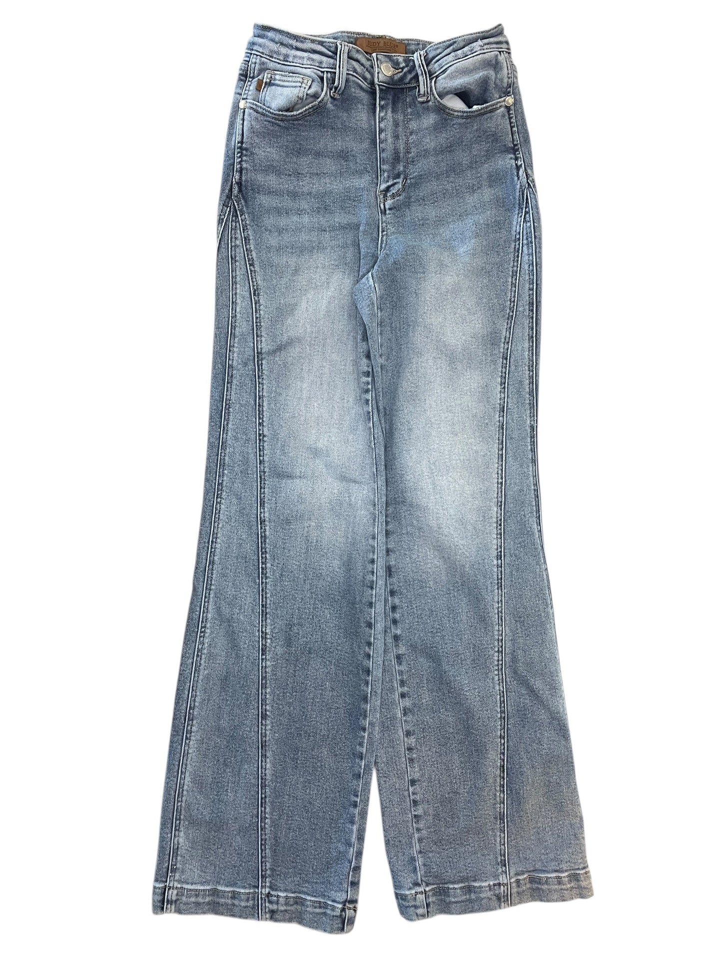 Jeans Wide Leg By Judy Blue In Blue Denim, Size:0