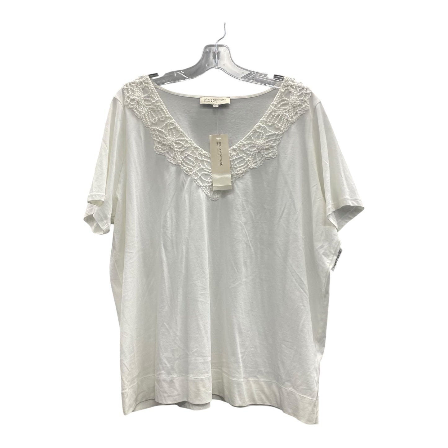 Top Ss By Jones New York In White, Size:2X