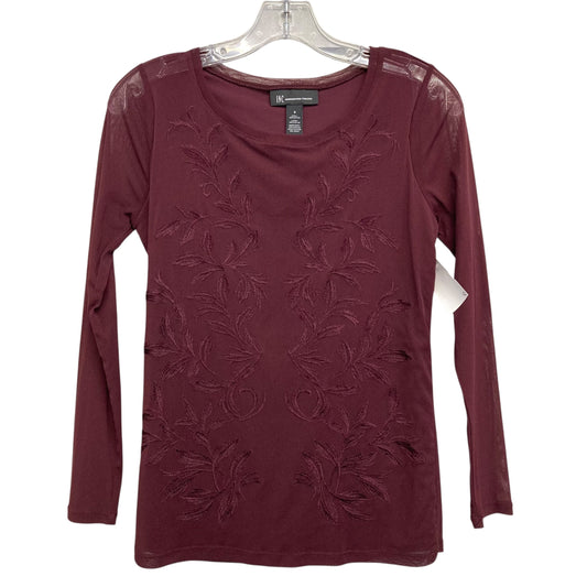 Top Ls By Inc In Maroon, Size:S