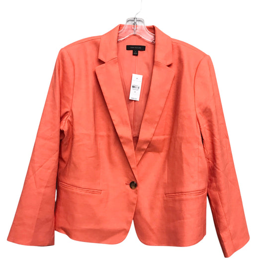 Blazer By Ann Taylor In Orange, Size:L