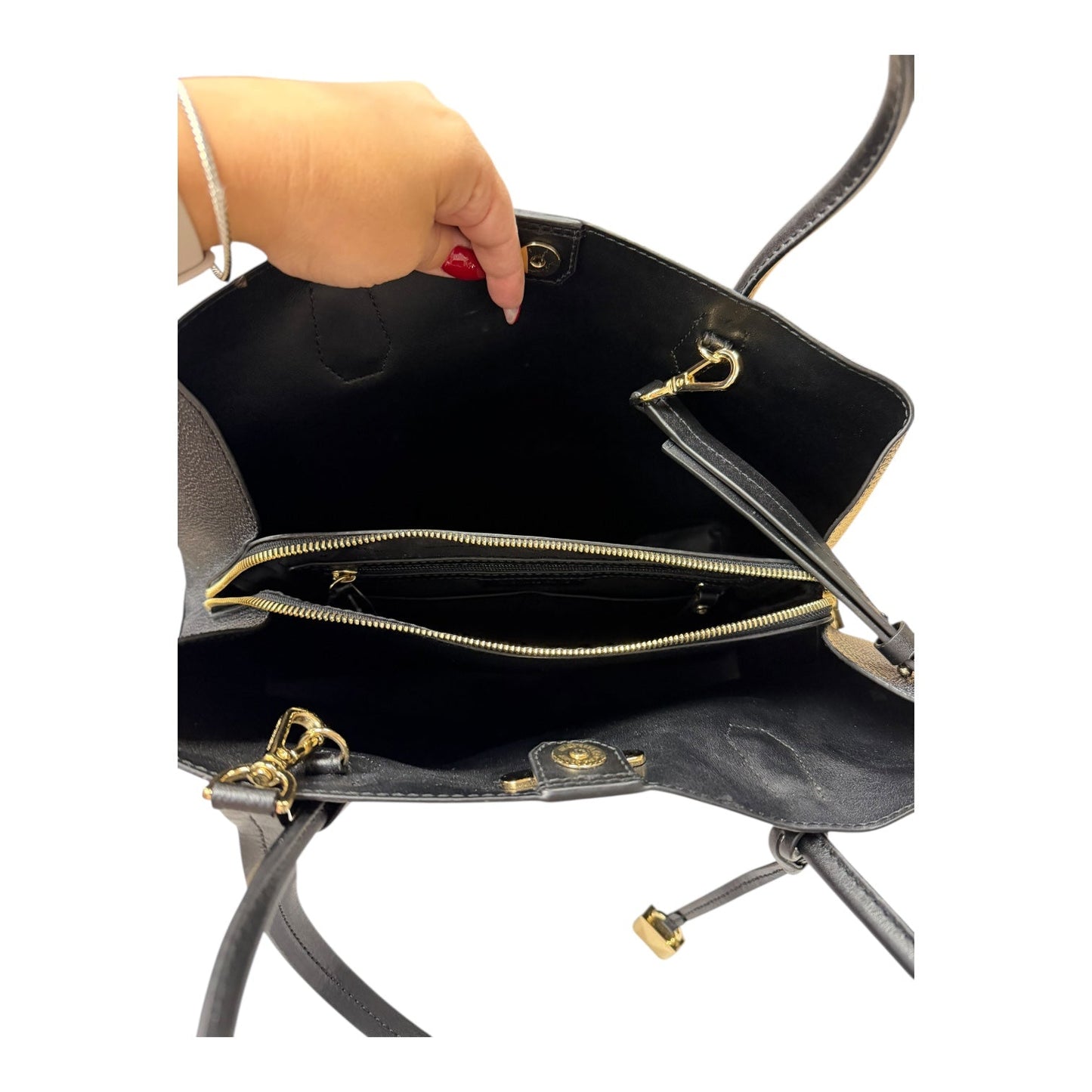 Handbag Designer By Michael Kors In Black, Size:Large