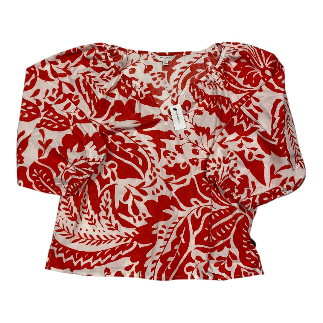 Top Ls By Banana Republic In Red & White, Size:M