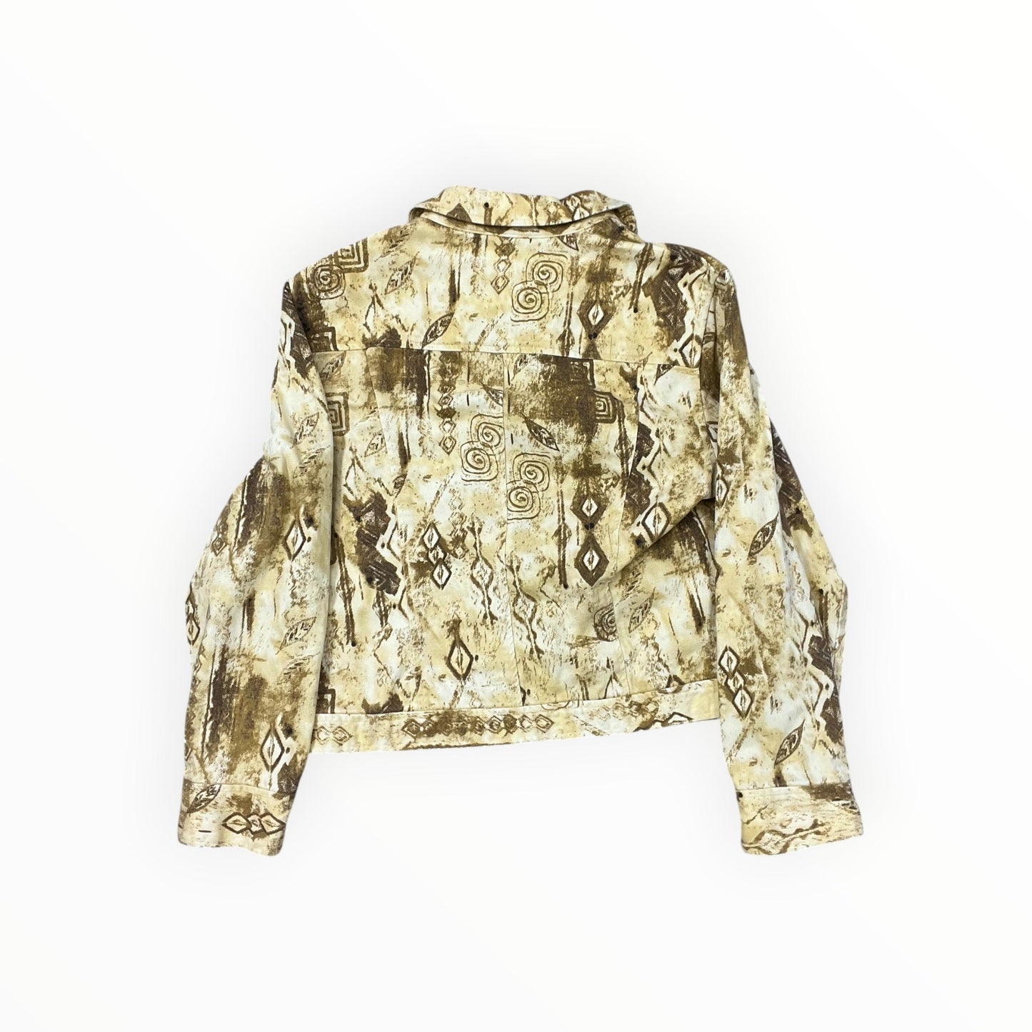 Jacket Denim By Clothes Mentor In Yellow Denim, Size:L