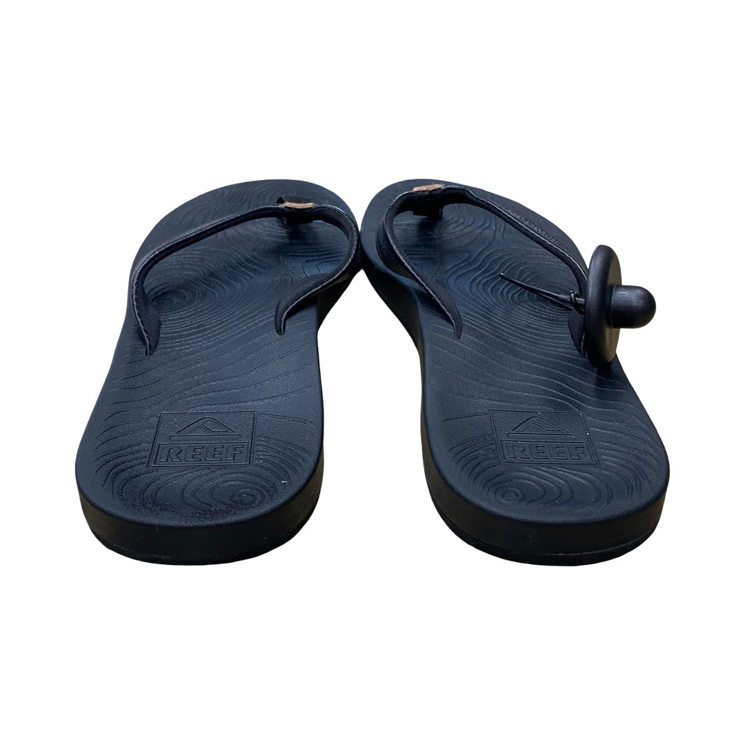Sandals Flip Flops By Reef In Black, Size:7
