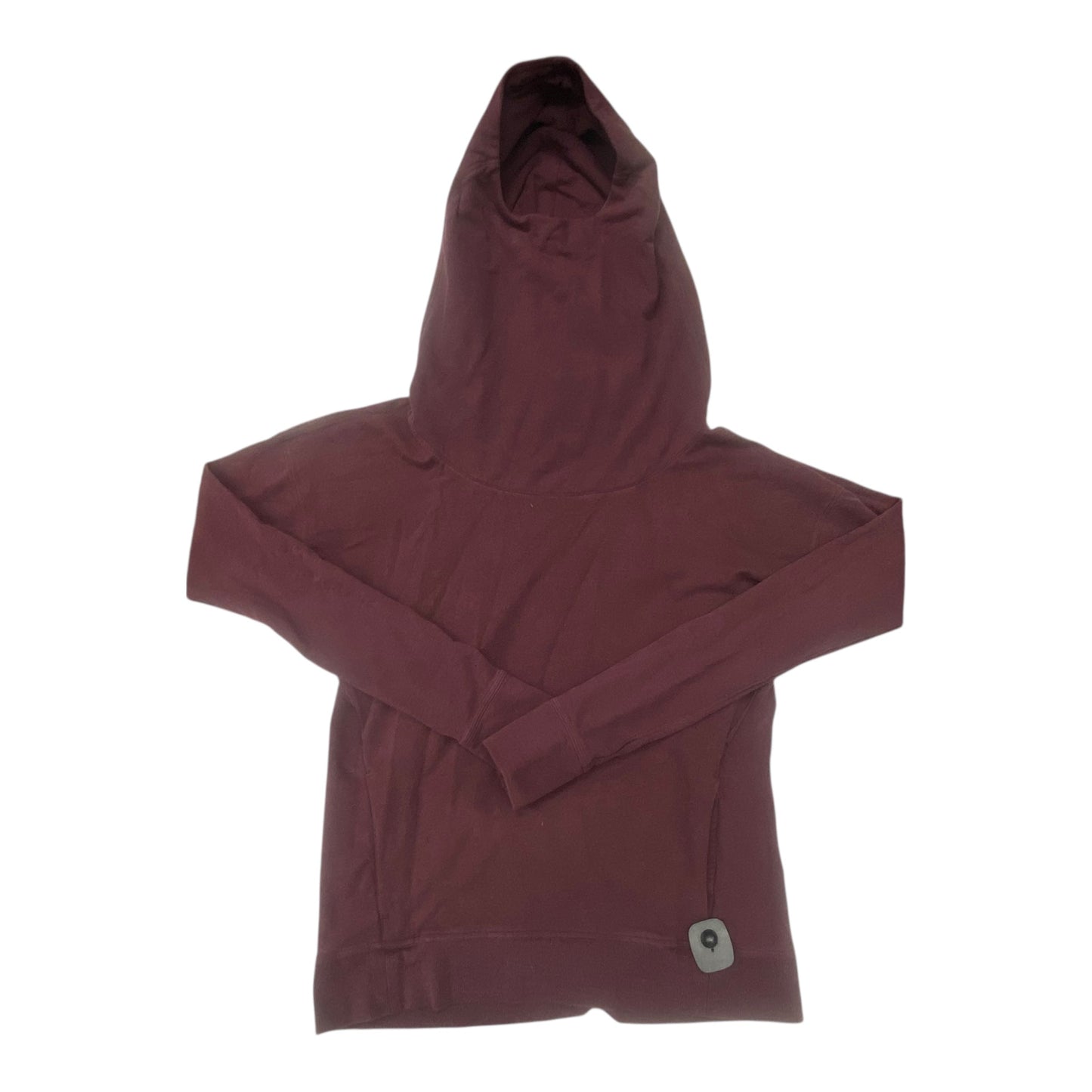 Athletic Top Ls Hoodie By Lululemon In Maroon, Size:8