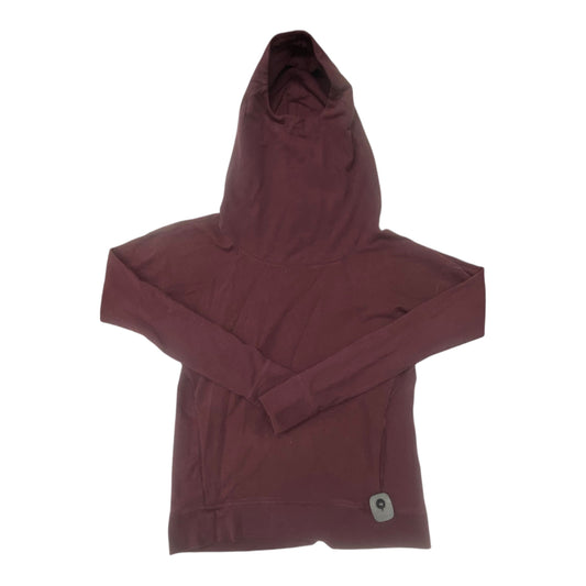 Athletic Top Ls Hoodie By Lululemon In Maroon, Size:8