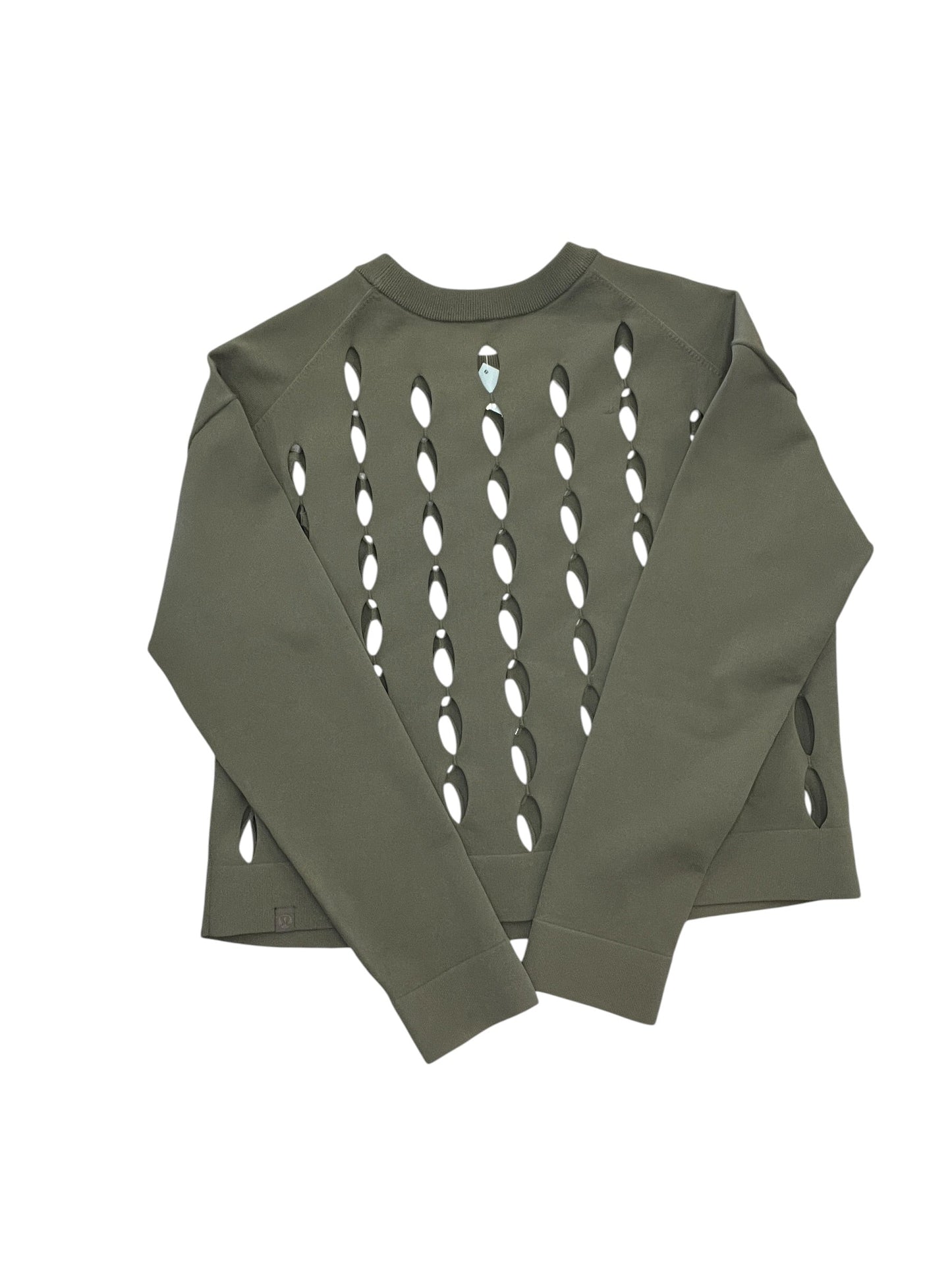 Athletic Top Ls Crewneck By Lululemon In Green, Size:M