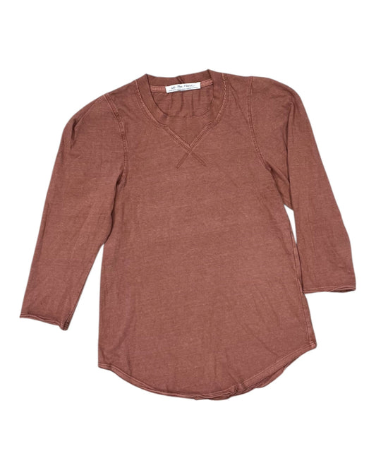Top 3/4 Sleeve By We The Free In Brown, Size:Xs