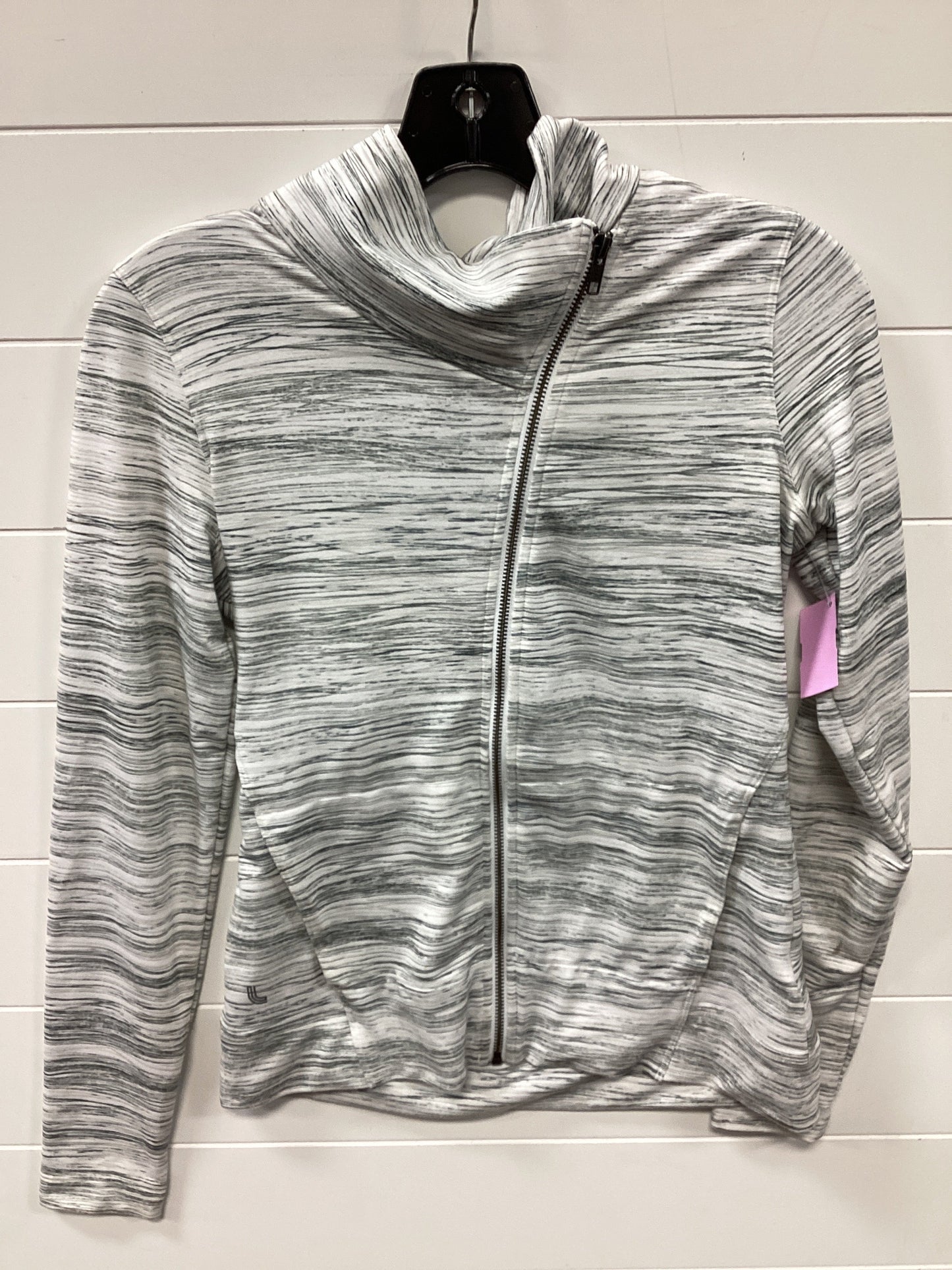 Athletic Top Ls Collar By Lole In Grey & White, Size:Xs